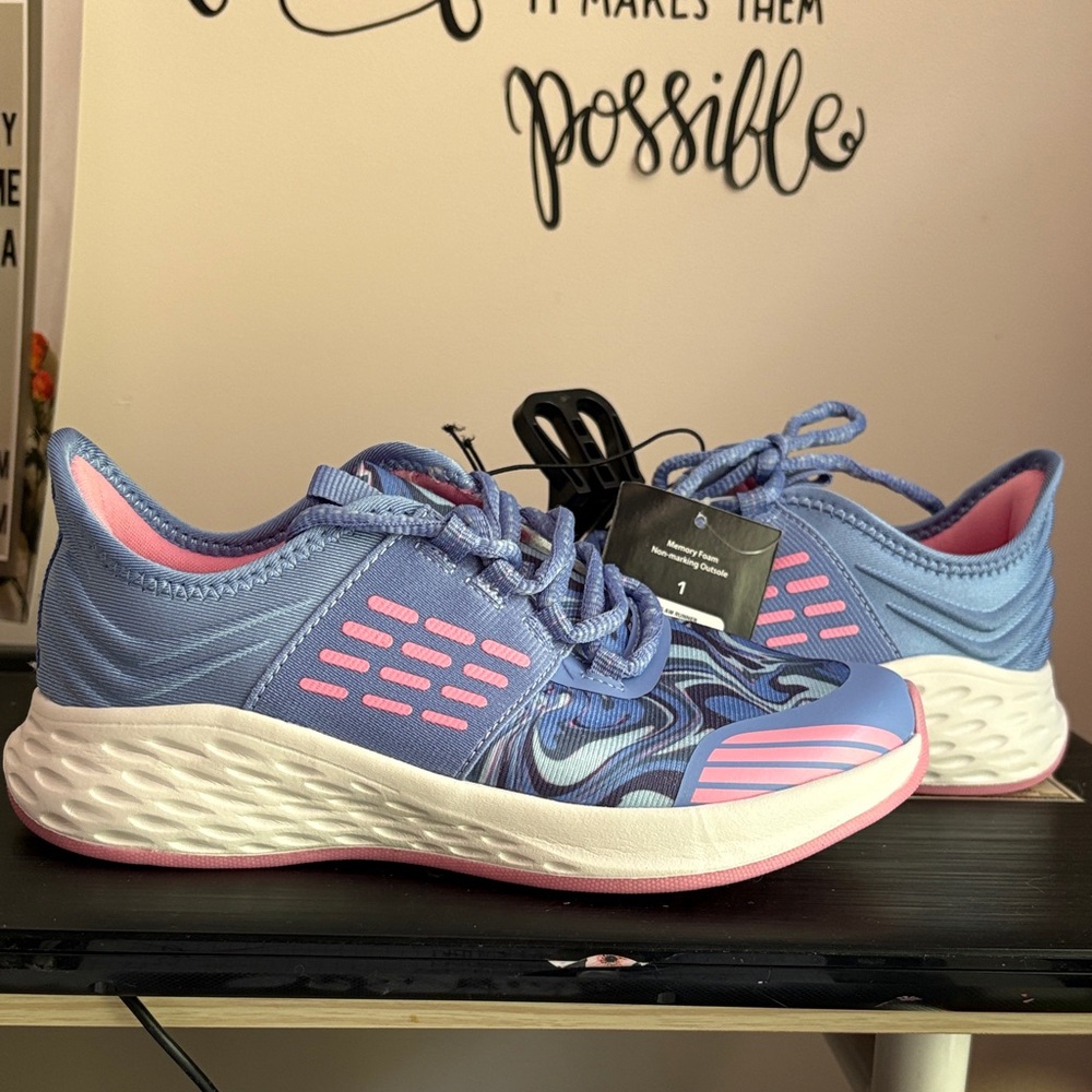 Kids Blue and Pink Athletic Shoes